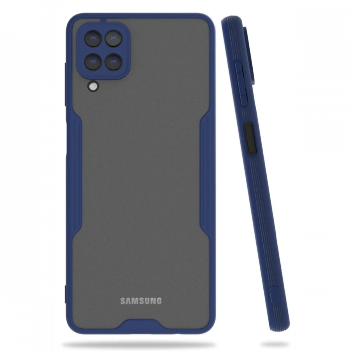 Mey İthalat®  Samsung Galaxy A22 Kılıf Platin Silikon - Lacivert