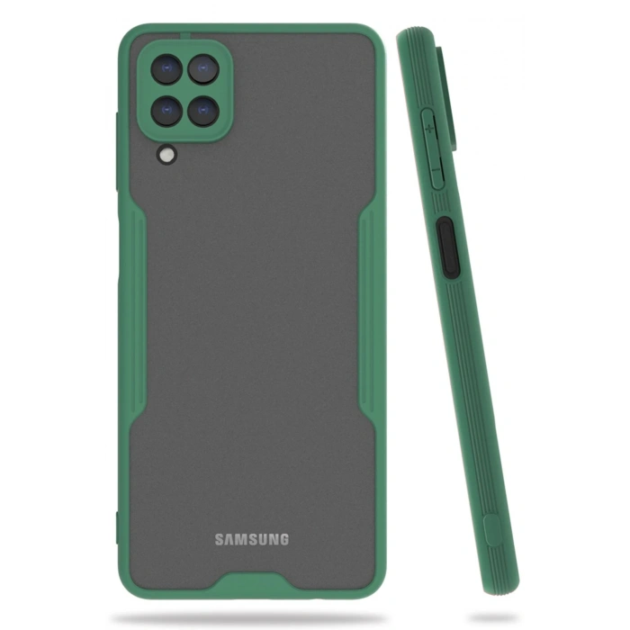 Mey İthalat®  Samsung Galaxy A22 Kılıf Platin Silikon - Yeşil