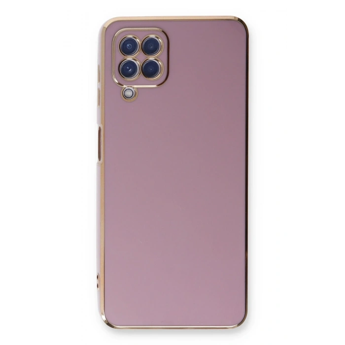 Mey İthalat®  Samsung Galaxy A22 Kılıf Volet Silikon - Mor