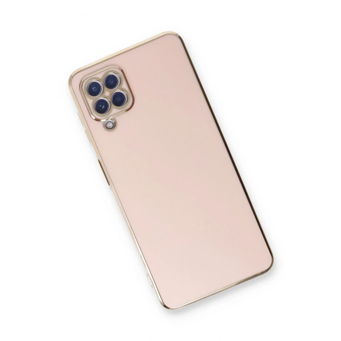 Mey İthalat®  Samsung Galaxy A22 Kılıf Volet Silikon - Pembe
