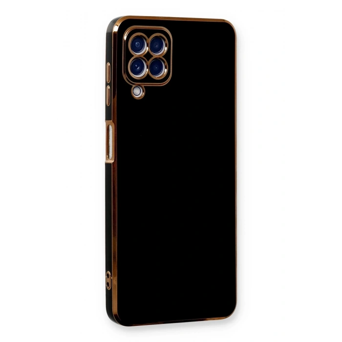 Mey İthalat®  Samsung Galaxy A22 Kılıf Volet Silikon - Siyah