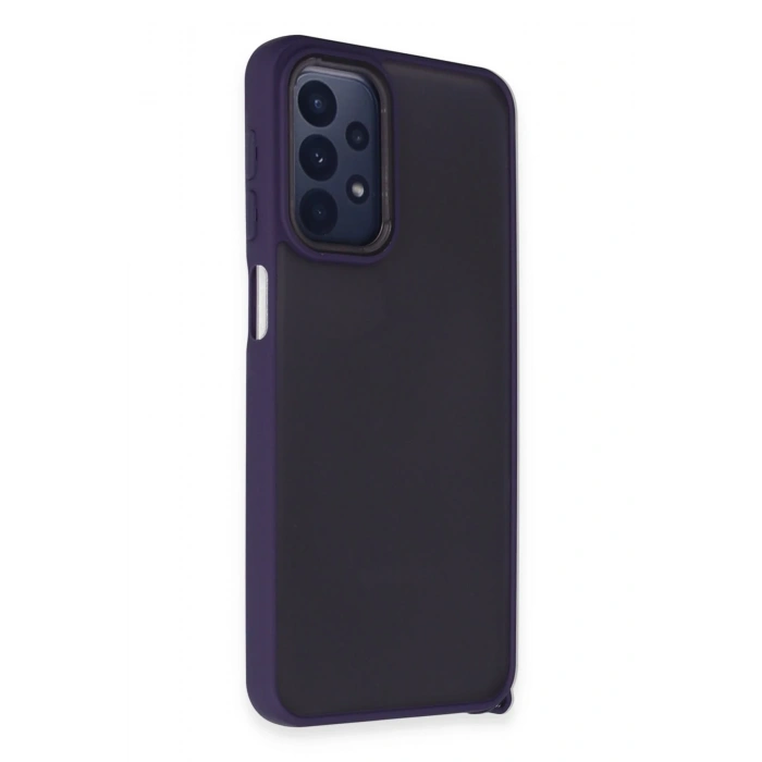 Mey İthalat®  Samsung Galaxy A23 4G Kılıf Elegant Kapak - Derin Mor