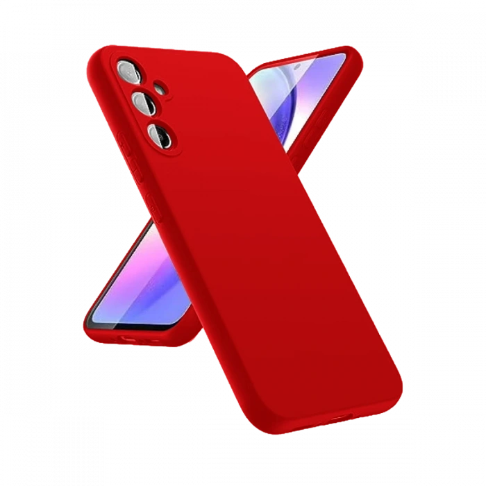 Mey İthalat®  Samsung Galaxy A24 4G Kılıf First Silikon - Kırmızı