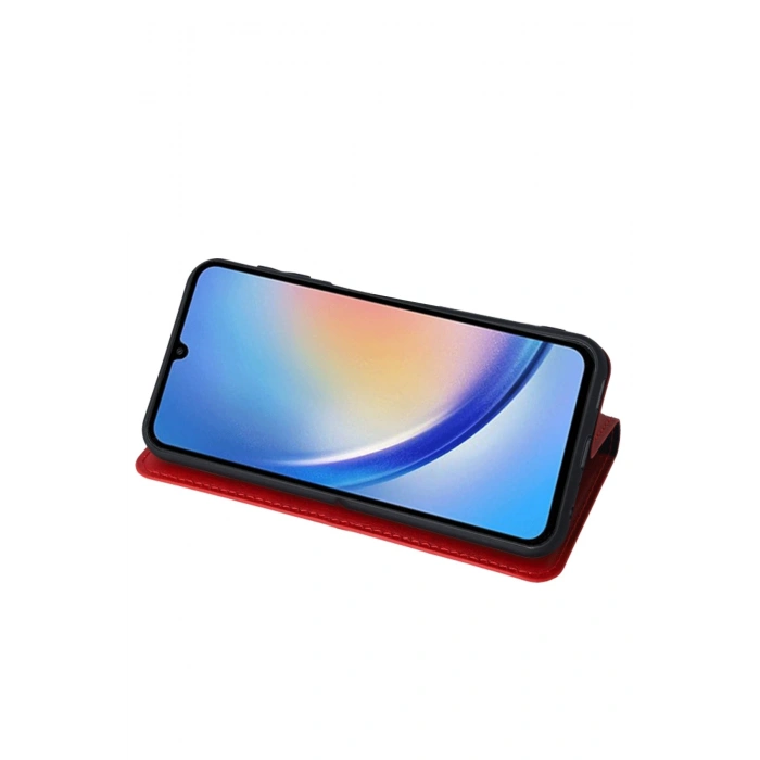 Mey İthalat®  Samsung Galaxy A24 4G Kılıf Trend S Plus Kapaklı Kılıf - Siyah
