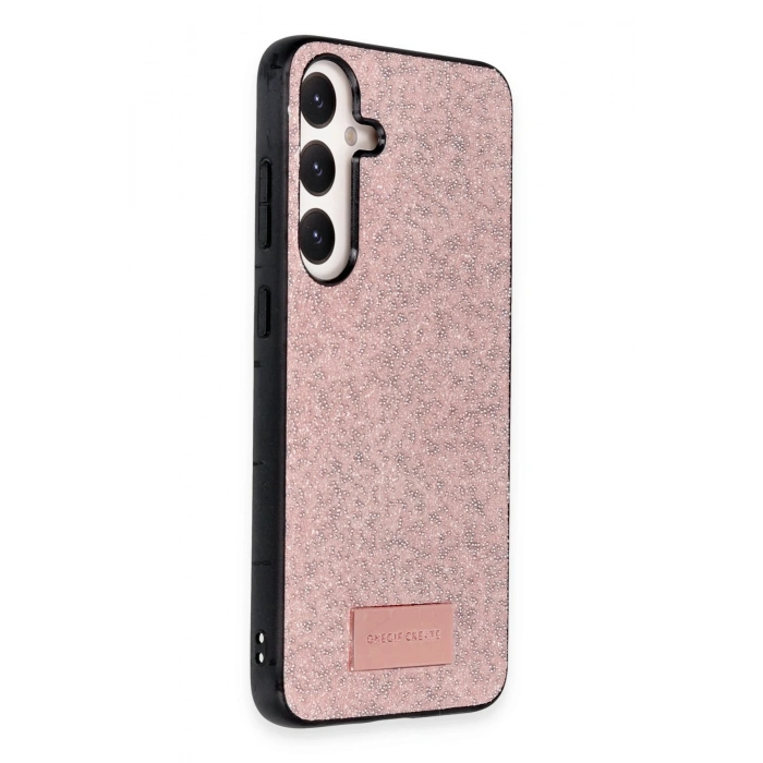 Mey İthalat®  Samsung Galaxy A25 5G Bright Simli Kapak - Pembe
