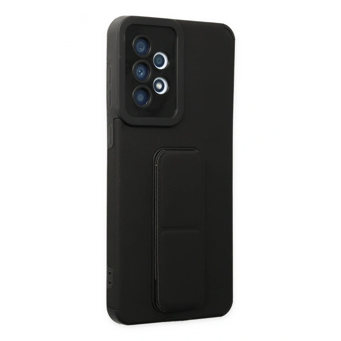 Mey İthalat®  Samsung Galaxy A33 5G Kılıf Mega Standlı Silikon - Siyah