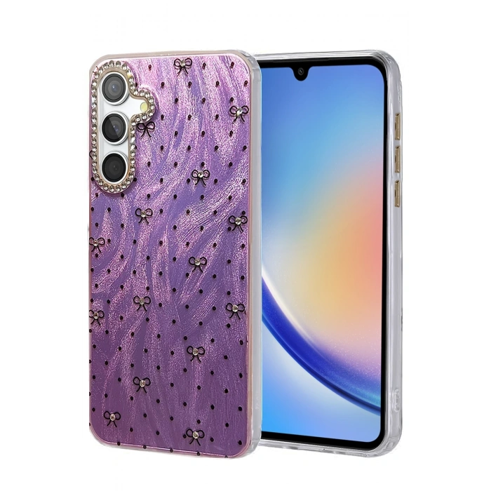 Mey İthalat®  Samsung Galaxy A34 5G Kılıf Blade Aynalı Desenli Kapak - Desen 2