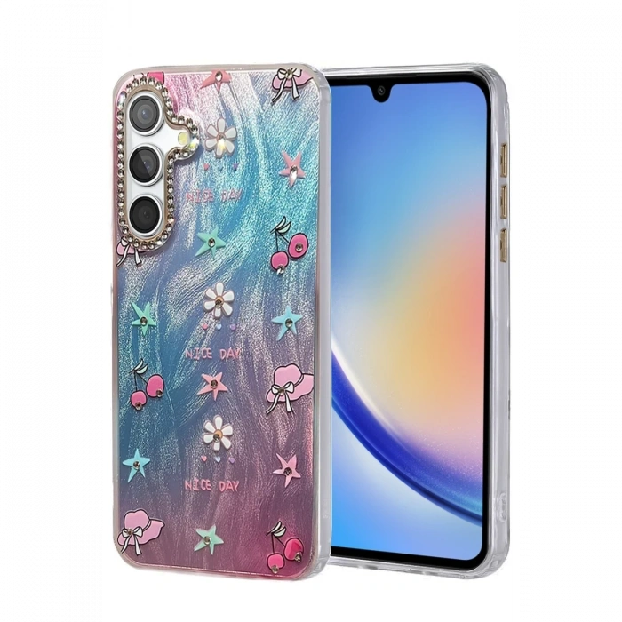 Mey İthalat®  Samsung Galaxy A34 5G Kılıf Blade Aynalı Desenli Kapak - Desen 4