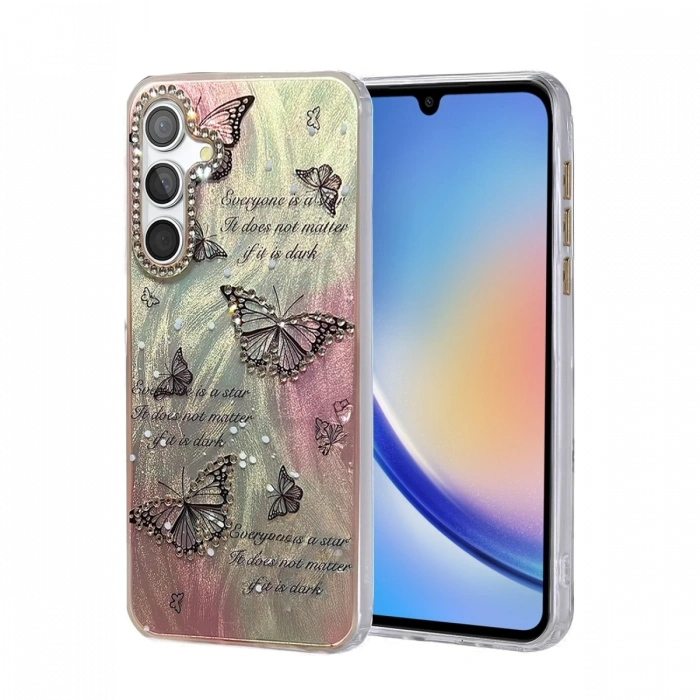 Mey İthalat®  Samsung Galaxy A34 5G Kılıf Blade Aynalı Desenli Kapak - Desen 6