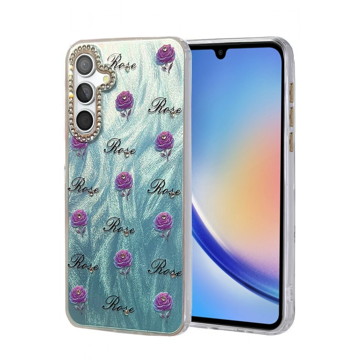 Mey İthalat®  Samsung Galaxy A34 5G Kılıf Blade Aynalı Desenli Kapak - Desen 9