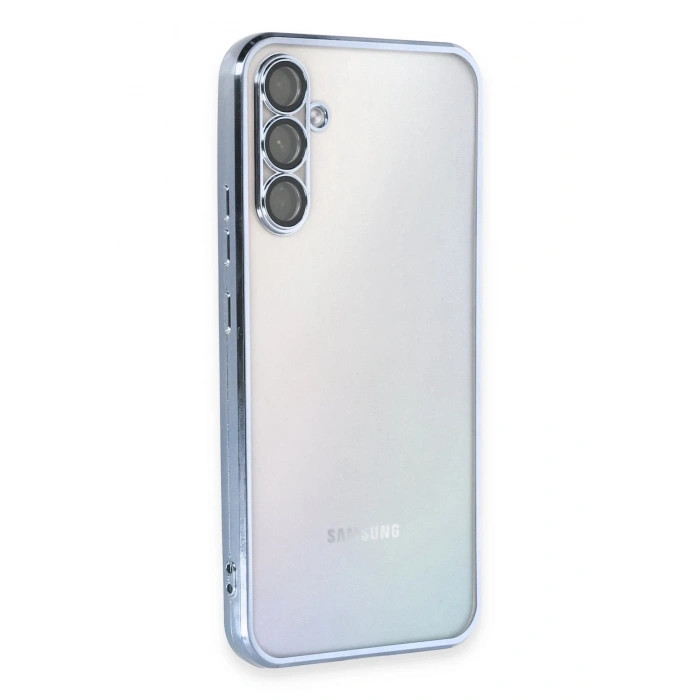 Mey İthalat®  Samsung Galaxy A34 5G Kılıf  Lensli Silikon - Açık Mavi