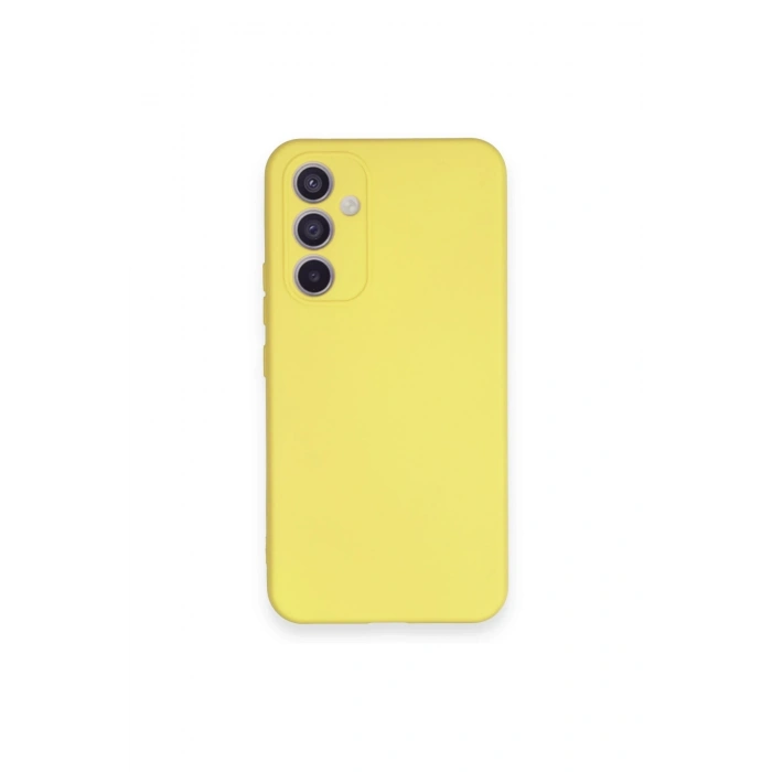 Mey İthalat®  Samsung Galaxy A34 5G Kılıf Nano içi Kadife Silikon - Sarı