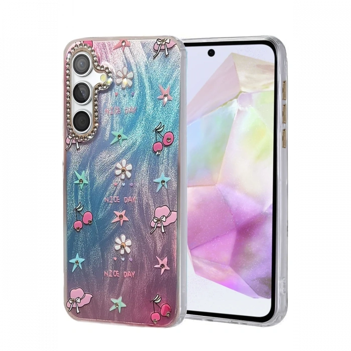 Mey İthalat®  Samsung Galaxy A35 5G Kılıf Blade Aynalı Desenli Kapak - Desen 4