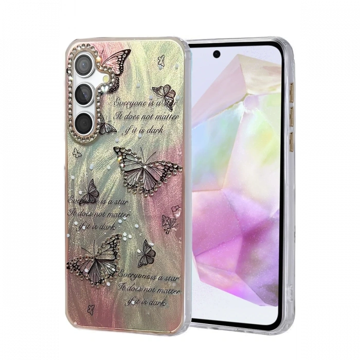 Mey İthalat®  Samsung Galaxy A35 5G Kılıf Blade Aynalı Desenli Kapak - Desen 6
