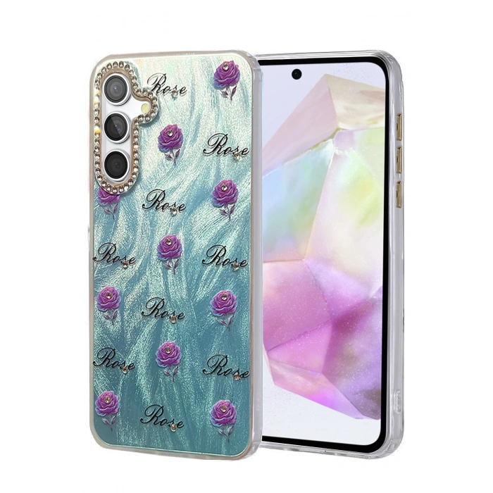 Mey İthalat®  Samsung Galaxy A35 5G Kılıf Blade Aynalı Desenli Kapak - Desen 9