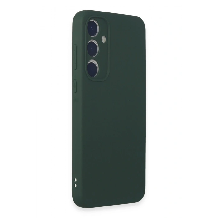 Mey İthalat®  Samsung Galaxy A35 5G Kılıf First Silikon - Koyu Yeşil