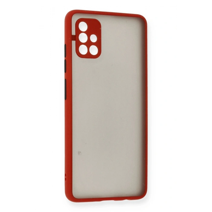 Mey İthalat®  Samsung Galaxy A51 Kılıf Montreal Silikon Kapak - Kırmızı