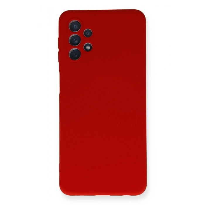 Mey İthalat®  Samsung Galaxy A52 Kılıf Nano içi Kadife Silikon - Kırmızı