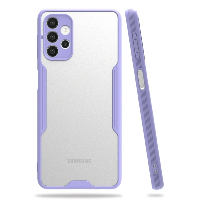 Mey İthalat®  Samsung Galaxy A52 Kılıf Platin Silikon - Lila