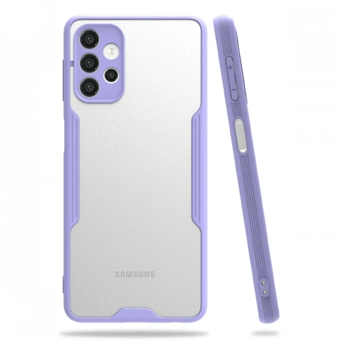 Mey İthalat®  Samsung Galaxy A52 Kılıf Platin Silikon - Lila