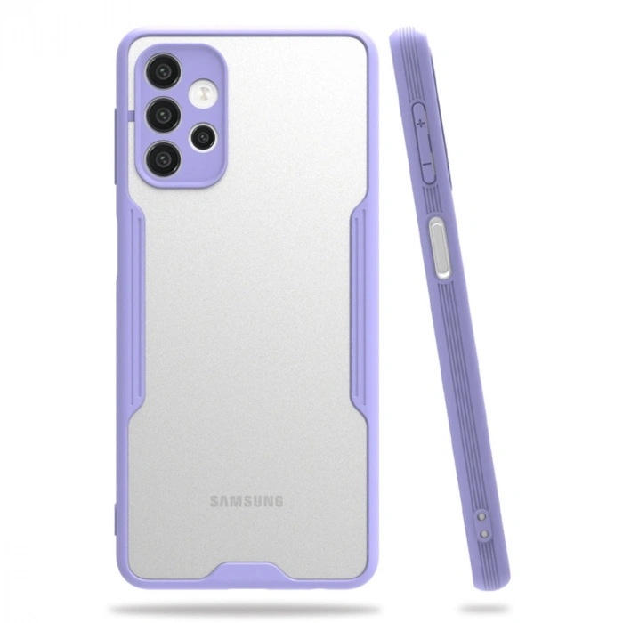 Mey İthalat®  Samsung Galaxy A52 Kılıf Platin Silikon - Lila