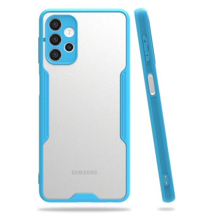 Mey İthalat®  Samsung Galaxy A52 Kılıf Platin Silikon - Mavi