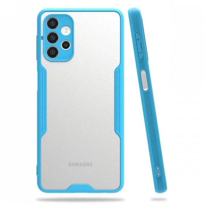 Mey İthalat®  Samsung Galaxy A52 Kılıf Platin Silikon - Mavi