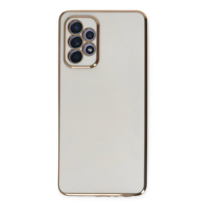 Mey İthalat®  Samsung Galaxy A52 Kılıf Volet Silikon - Beyaz