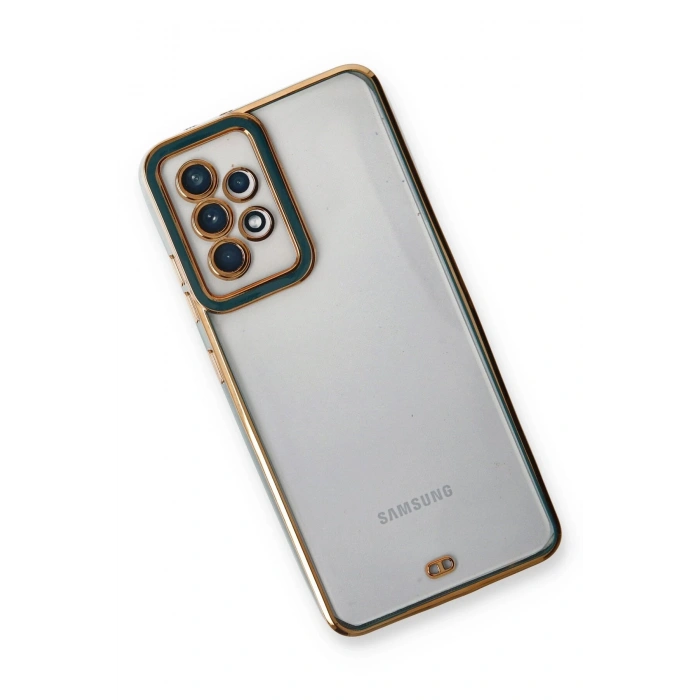 Mey İthalat®  Samsung Galaxy A53 5G Kılıf Liva Lens Silikon - Yeşil