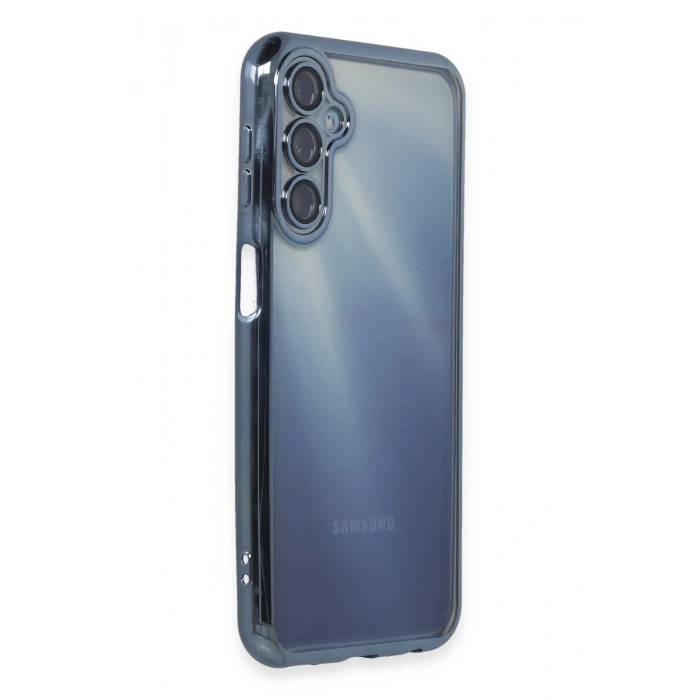 Mey İthalat®  Samsung Galaxy A55 5G Kılıf  Lensli Silikon - Açık Mavi