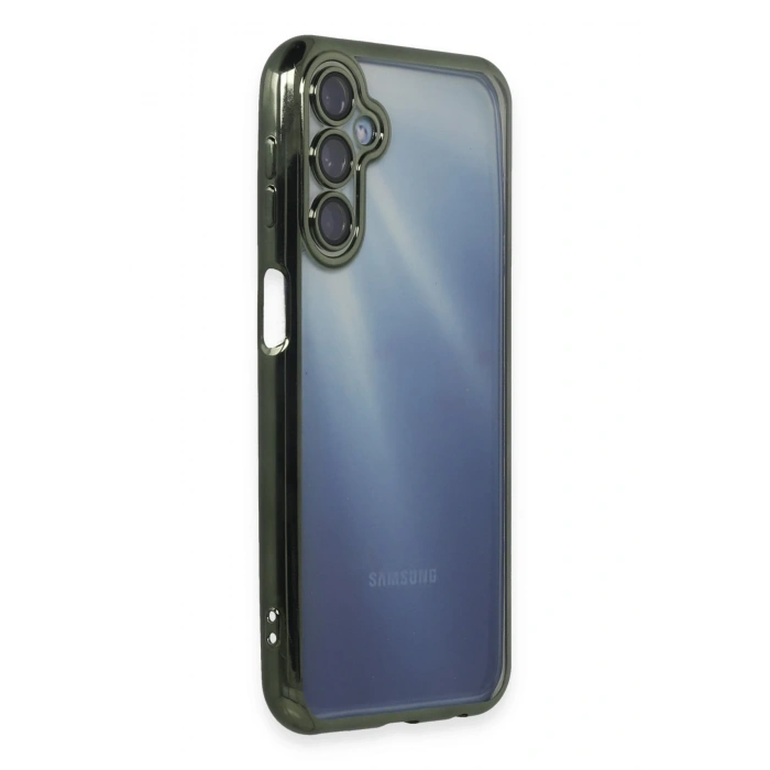 Mey İthalat®  Samsung Galaxy A55 5G Kılıf  Lensli Silikon - Yeşil