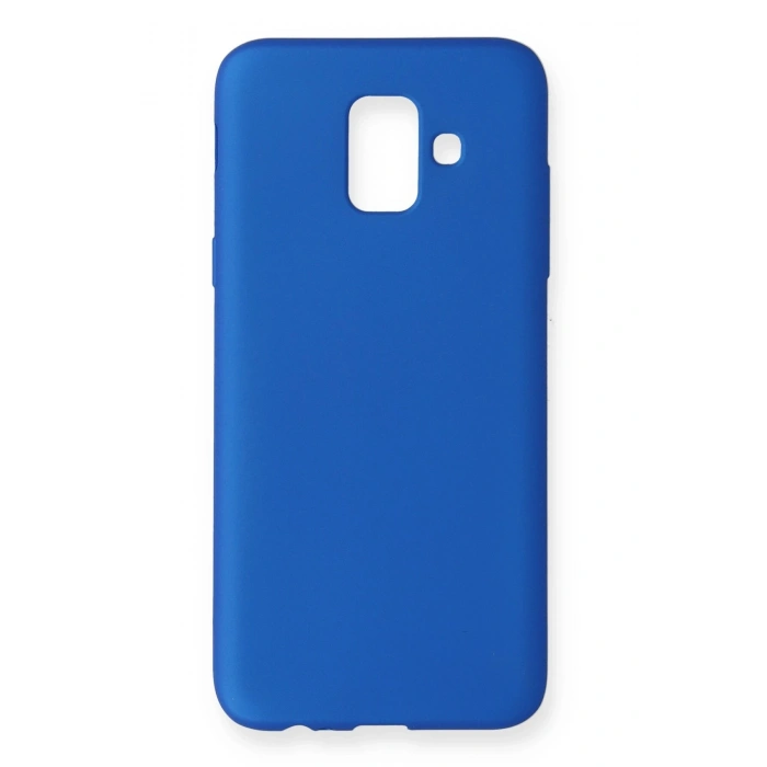 Mey İthalat®  Samsung Galaxy A6 2018 Kılıf First Silikon - Mavi