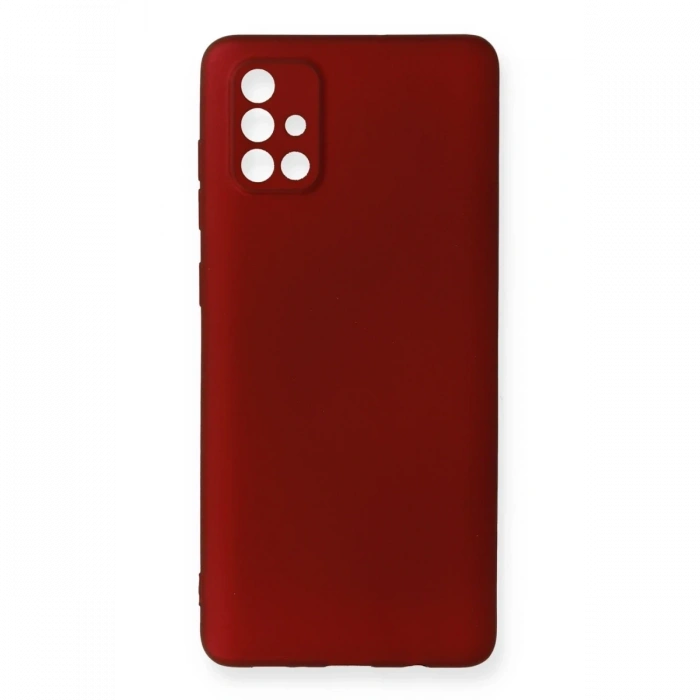 Mey İthalat®  Samsung Galaxy A71 Kılıf First Silikon - Bordo