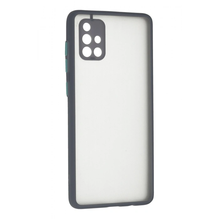 Mey İthalat®  Samsung Galaxy A71 Kılıf Montreal Silikon Kapak - Gri