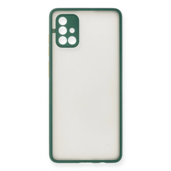 Mey İthalat®  Samsung Galaxy A71 Kılıf Montreal Silikon Kapak - Yeşil