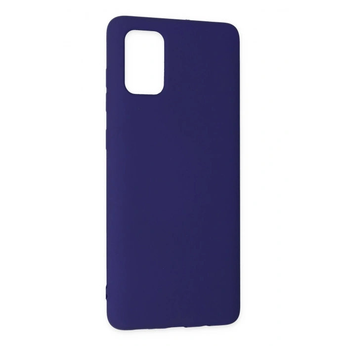 Mey İthalat®  Samsung Galaxy A71 Kılıf Nano içi Kadife Silikon - Mor