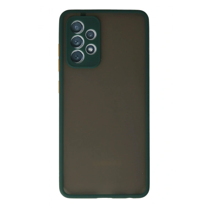 Mey İthalat®  Samsung Galaxy A72 Kılıf Montreal Silikon Kapak - Koyu Yeşil