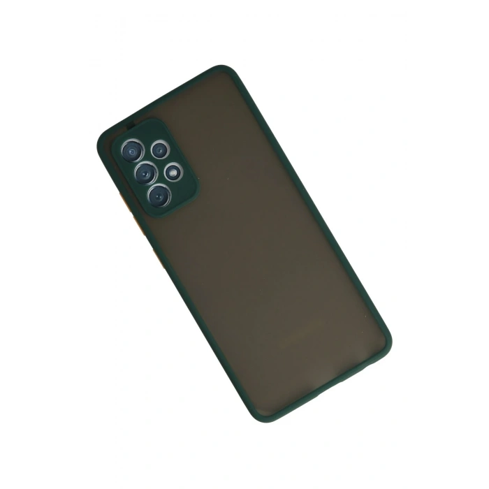 Mey İthalat®  Samsung Galaxy A72 Kılıf Montreal Silikon Kapak - Koyu Yeşil