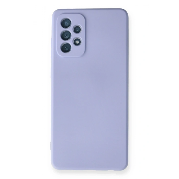 Mey İthalat®  Samsung Galaxy A72 Kılıf Nano içi Kadife Silikon - Lila