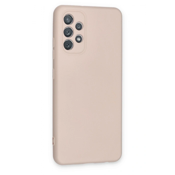 Mey İthalat®  Samsung Galaxy A72 Kılıf Nano içi Kadife Silikon - Pudra