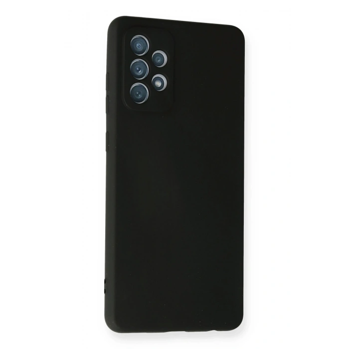 Mey İthalat®  Samsung Galaxy A72 Kılıf Nano içi Kadife Silikon - Siyah