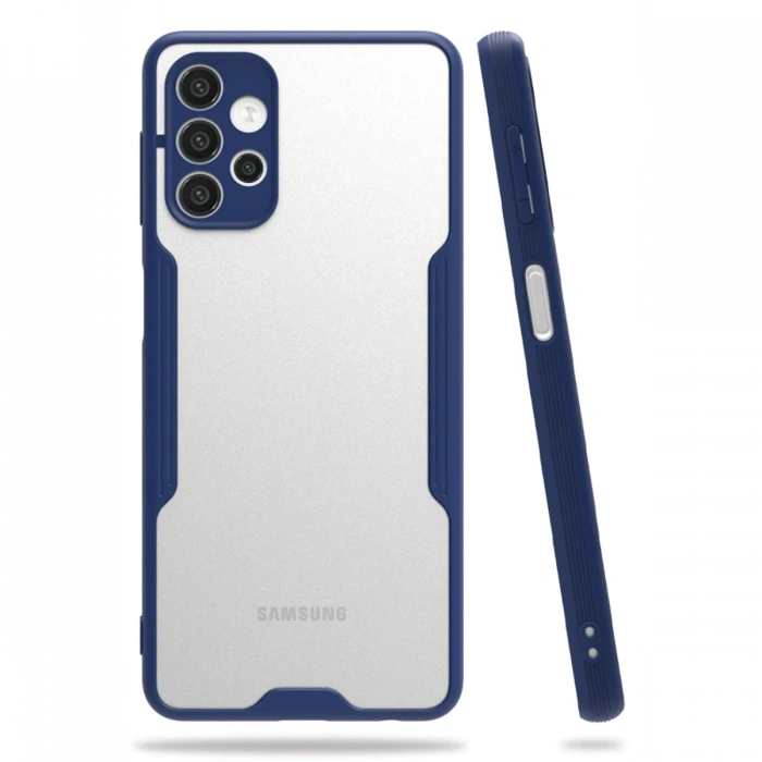 Mey İthalat®  Samsung Galaxy A72 Kılıf Platin Silikon - Lacivert
