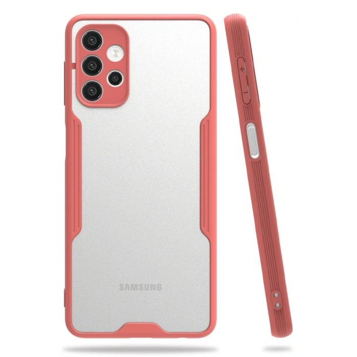 Mey İthalat®  Samsung Galaxy A72 Kılıf Platin Silikon - Pembe