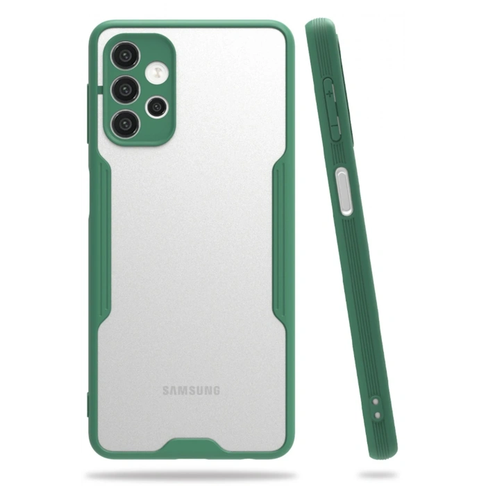 Mey İthalat®  Samsung Galaxy A72 Kılıf Platin Silikon - Yeşil