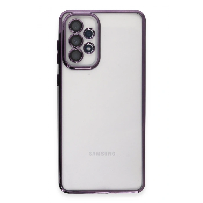 Mey İthalat®  Samsung Galaxy A73 5G Kılıf  Lensli Silikon - Mor
