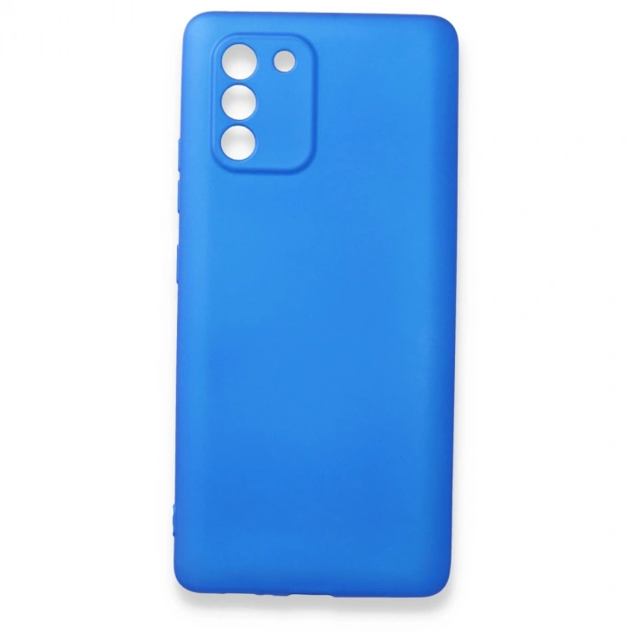 Mey İthalat®  Samsung Galaxy A91 / S10 Lite Kılıf First Silikon - Mavi