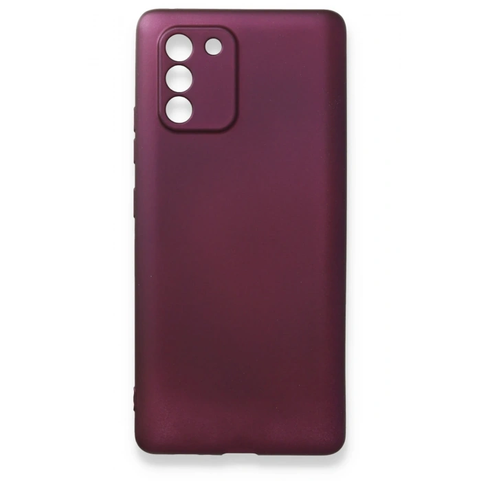 Mey İthalat®  Samsung Galaxy A91 / S10 Lite Kılıf First Silikon - Mürdüm
