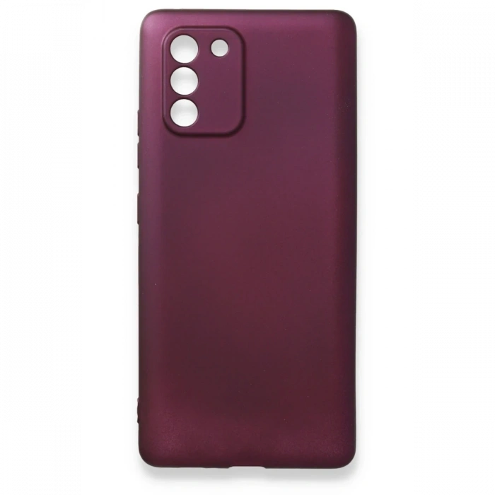 Mey İthalat®  Samsung Galaxy A91 / S10 Lite Kılıf First Silikon - Mürdüm
