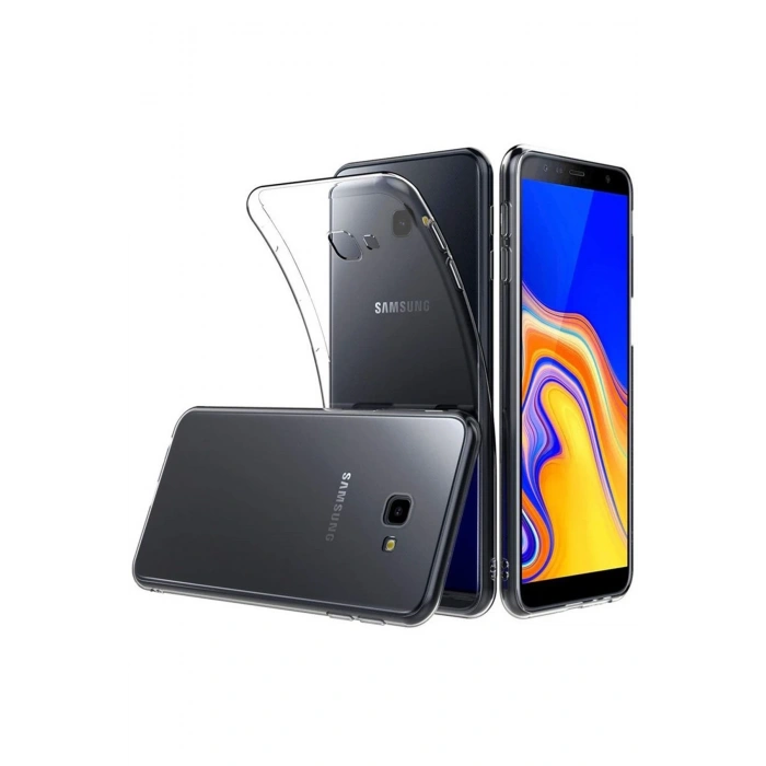 Mey İthalat®  Samsung Galaxy J4 Plus Kılıf Lüx Şeffaf Silikon