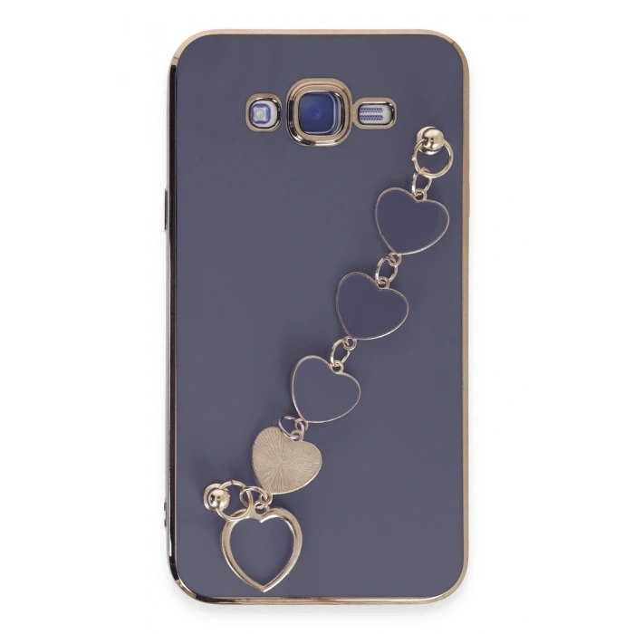 Mey İthalat®  Samsung Galaxy J7 Kılıf Esila Silikon - Gri